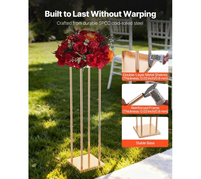 Vestuvių gėlių stovai, 10 vnt, 80 cm2