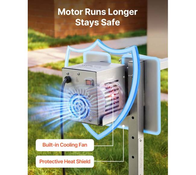 Elektrinė rotacinė grilis su reguliuojamu aukščiu4