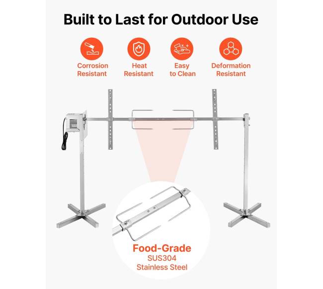 Elektrinė rotacinė grilis su reguliuojamu aukščiu5