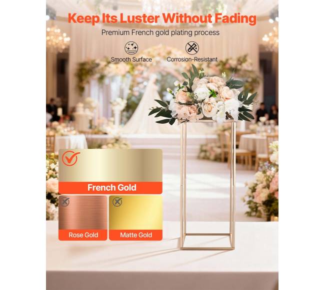 Vestuvių gėlių stovai 10 vnt. 60 cm aukščio3