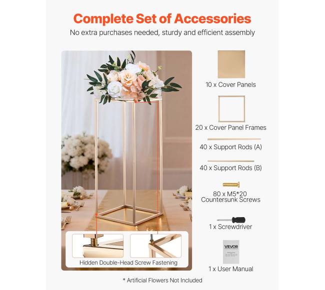 Vestuvių gėlių stovai 10 vnt. 60 cm aukščio4