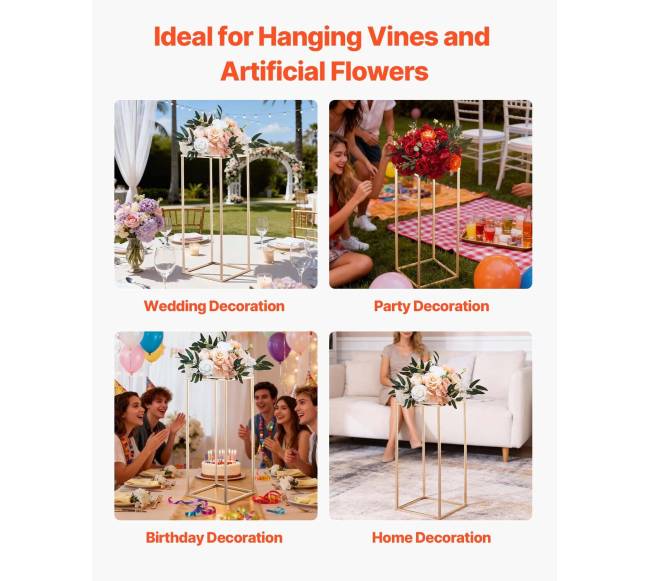 Vestuvių gėlių stovai 10 vnt. 60 cm aukščio5