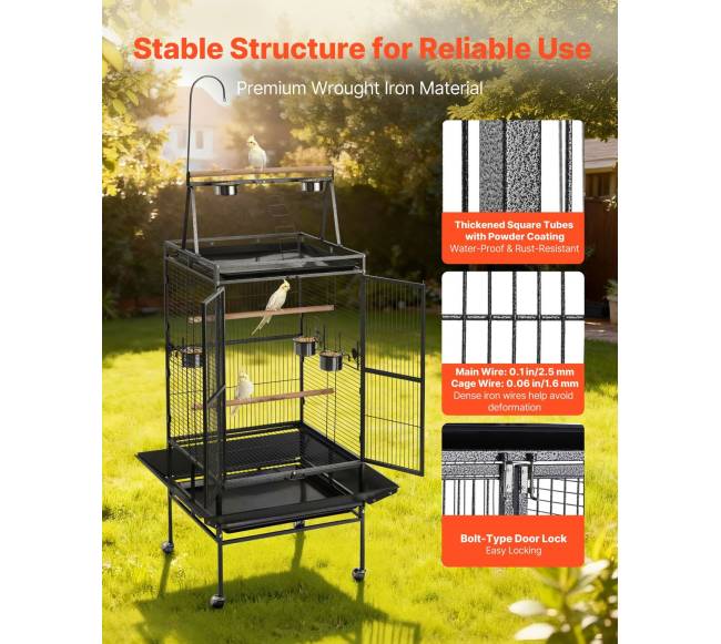 Paukščio narvas 830 x 790 x 2100 mm atviru viršumi2