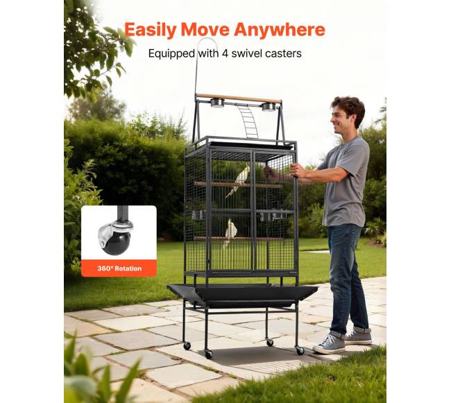 Paukščio narvas 830 x 790 x 2100 mm atviru viršumi4