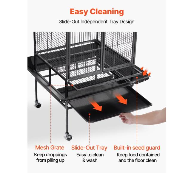 Paukščio narvas 830 x 790 x 2100 mm atviru viršumi5