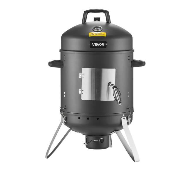 Vertikalus medžio anglies rūkykla su termometru9