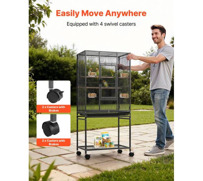 paukščių narvas su sėdynėlėmis, 625 x 425 x 1370 mm4