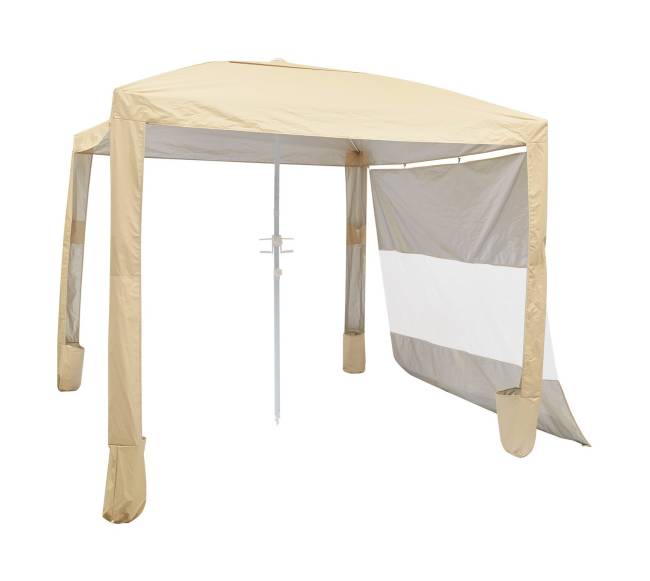 Paplūdimio pastogė su šonine siena, 2,4 x 2,4 m8