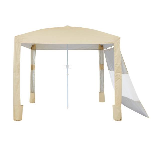 Paplūdimio pastogė su šonine siena, 2,4 x 2,4 m9