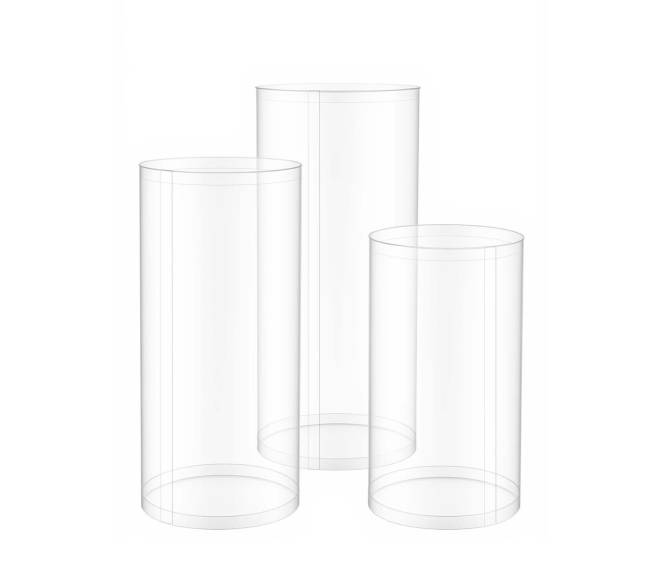 Gėlių stovas vestuvėms, 3 vnt., cilindrinis0