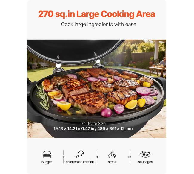 Elektrinė grilis 2400W, 2 viename stovinti ir stalinė3