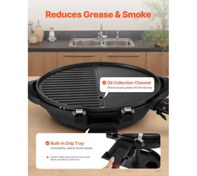 Elektrinė grilis 2400W, 2 viename stovinti ir stalinė5