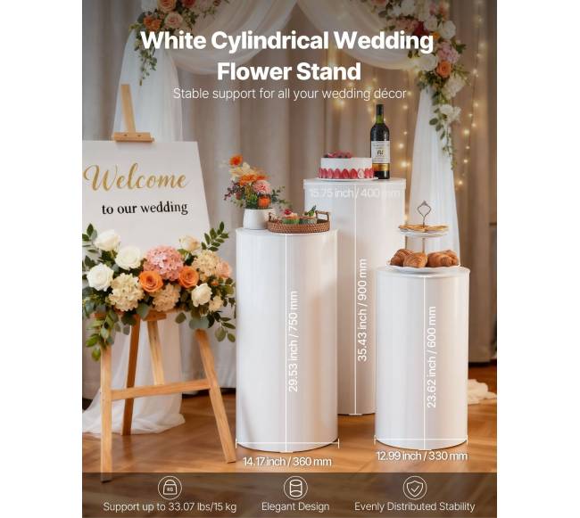 Gėlių stovas vestuvėms, 3 vnt. 607590 cm1