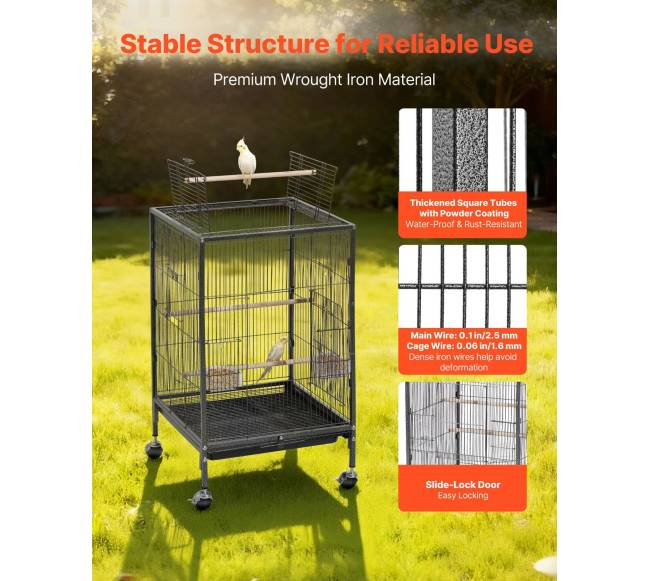 Paukščių narvas su plokščiu viršumi2