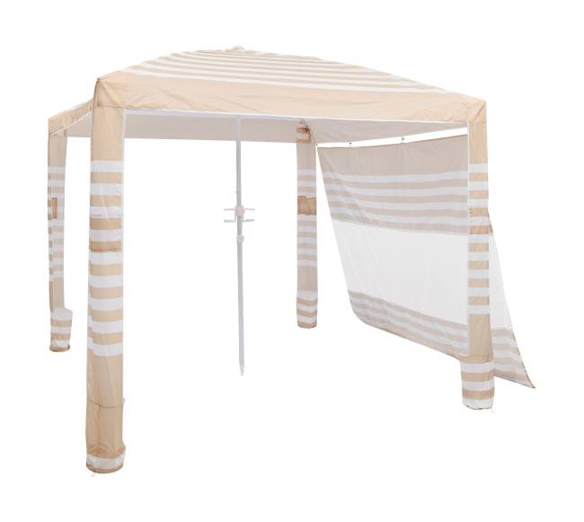 Paplūdimio pavėsinė su šonine sienele, 2,4 x 2,4 m8