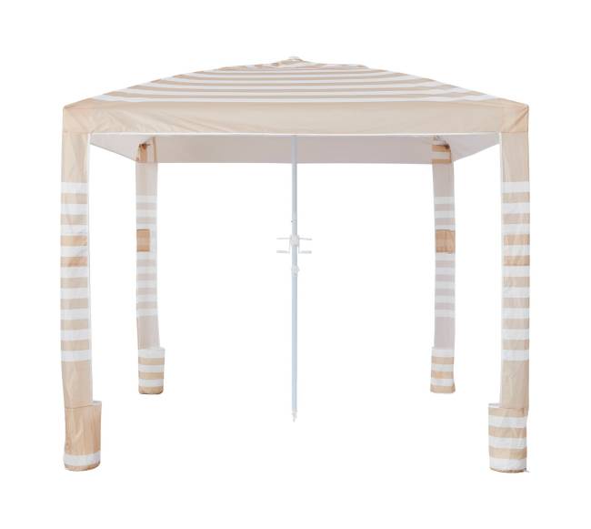 Paplūdimio pavėsinė su šonine sienele, 2,4 x 2,4 m9