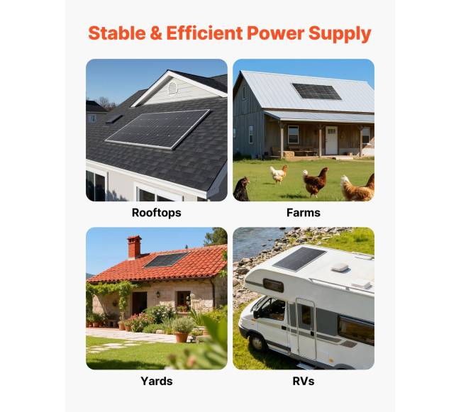 4 vnt. 100W monokristaliniai saulės moduliai5