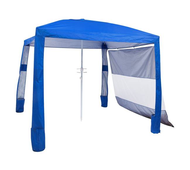 Paplūdimio pavėsinė su šonine siena, 2.4 x 2.4 m8