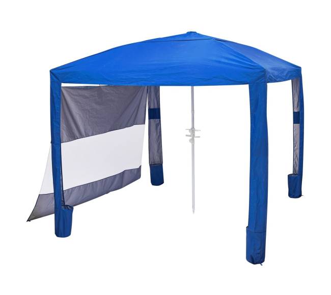 Paplūdimio pavėsinė su šonine siena, 2.4 x 2.4 m10