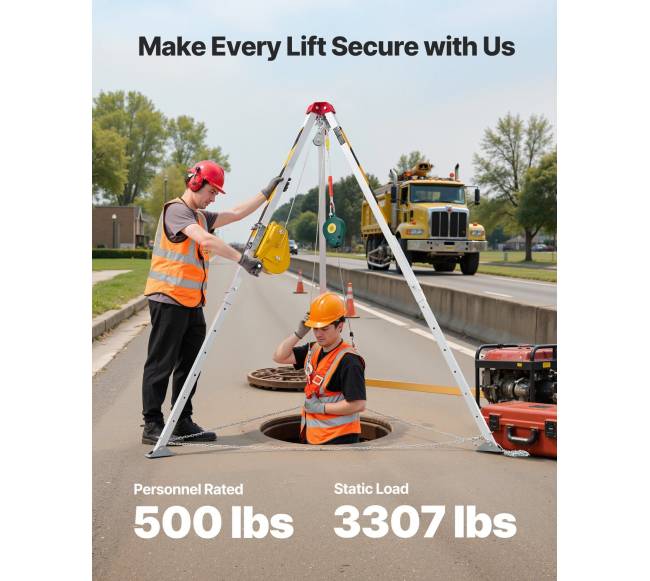 Gelbėjimo trikojo komplektas su gervėmis1