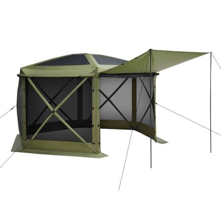 Išskleidžiama pavėsinė su tinklu, 3,6 x 3,6 m0