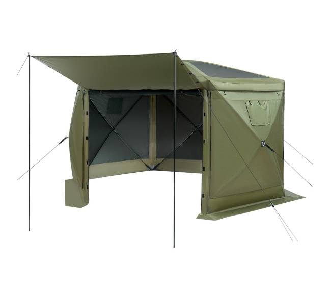 Išskleidžiama pavėsinė su tinklu, 3,6 x 3,6 m10