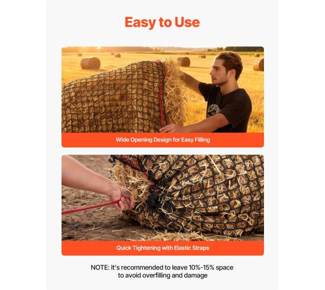 Apvalus šieno tinklas arkliams5