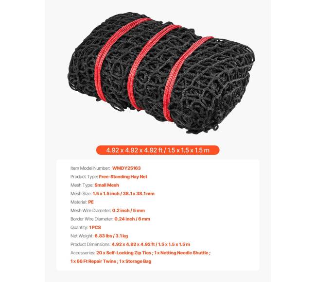 Apvalus šieno tinklas arkliams6