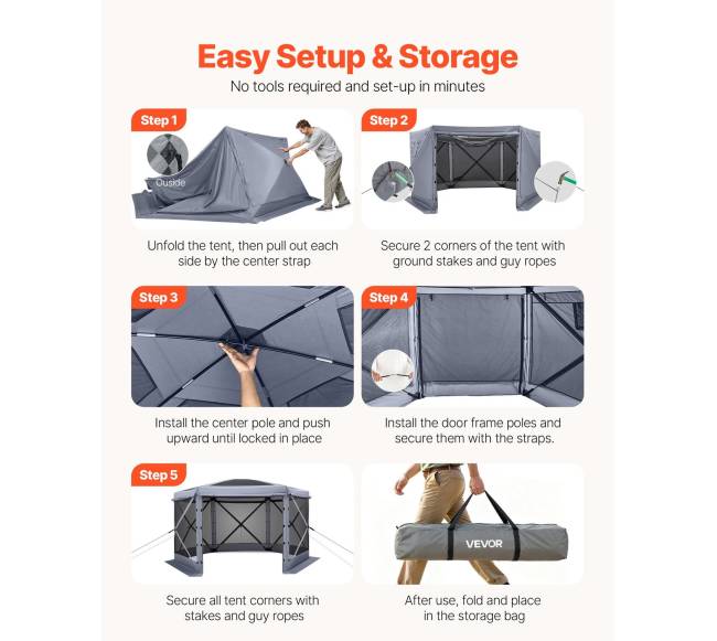 Išskleidžiama pavėsinė su tinkleliu, 3.6 x 3.6 m4