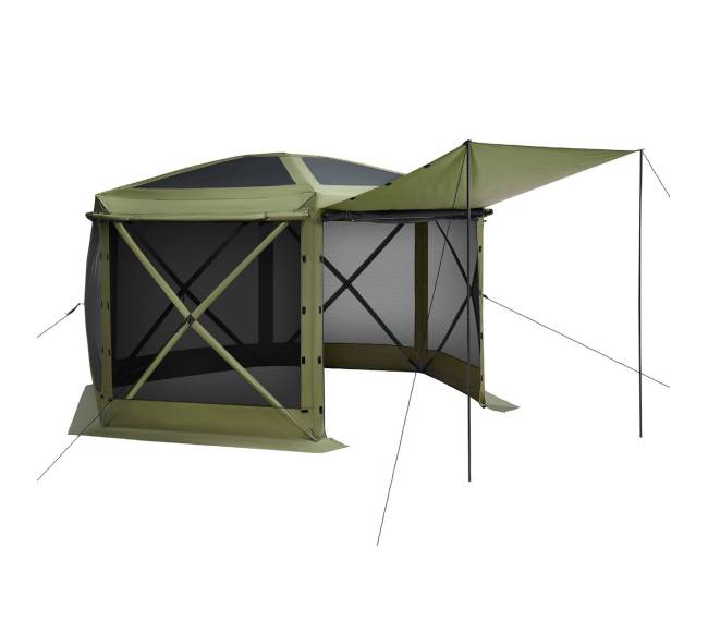 Išskleidžiama pavėsinė su tinkleliu, 3x3 m0