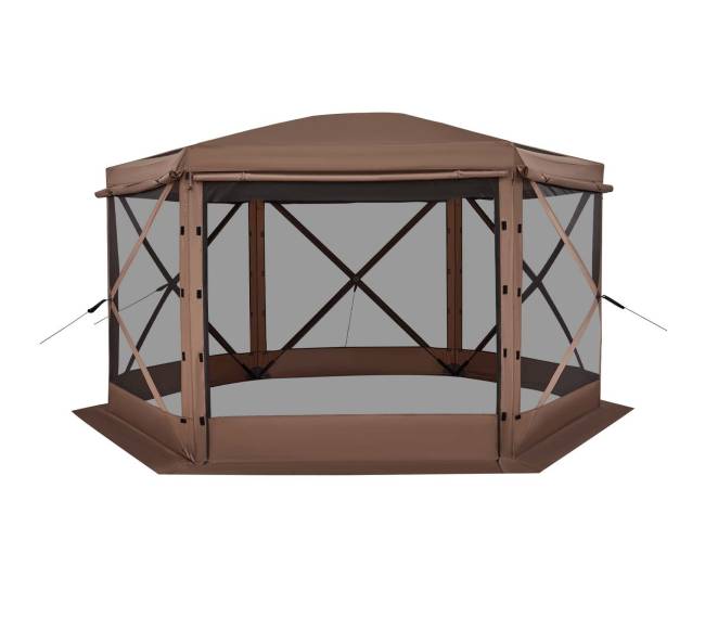 Šešiakampė pavėsinė su apsauginiu tinkleliu9