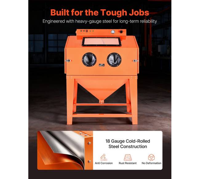 435L smėliavimo kabina su dulkių surinkėju5