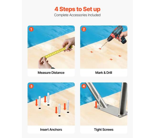 Baseino turėklas 122 x 91,5 cm, 100 kg apkrova4