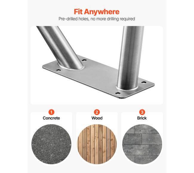 Baseino turėklas 122 x 91,5 cm, 100 kg apkrova5