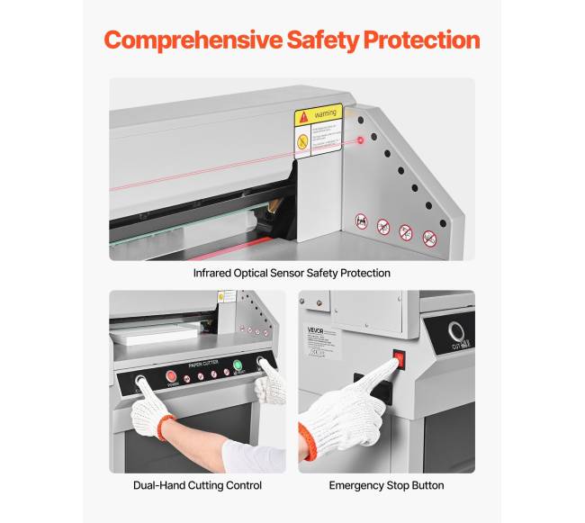 Elektrinis popieriaus pjaustytuvas su infraraudonaisiais spinduliais4