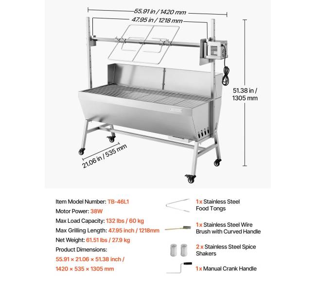 Elektrinis iešmų grilis lauko kepsniams6