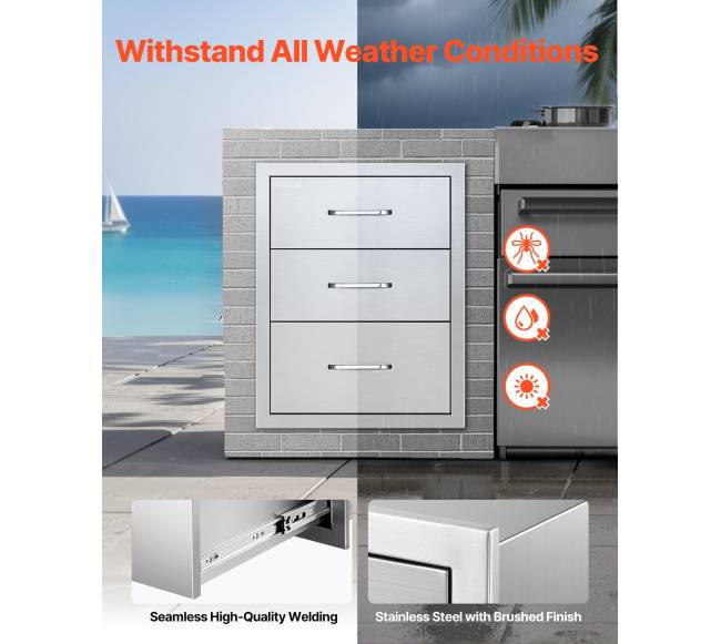 Lauko virtuvės stalčiai 46 cm x 59 cm x 59 cm2