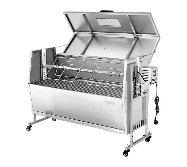 Elektrinis lauko grilis su iešmu iki 60 kg0