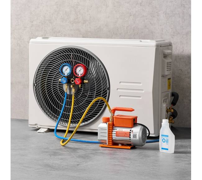 AC vakuuminis siurblys ir manometro rinkinys7