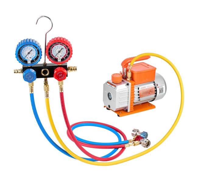 AC vakuuminis siurblys ir manometro rinkinys10