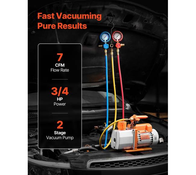 Vakuuminis siurblys ir manometro rinkinys automobiliams1