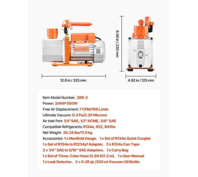 Vakuuminis siurblys ir manometro rinkinys automobiliams6