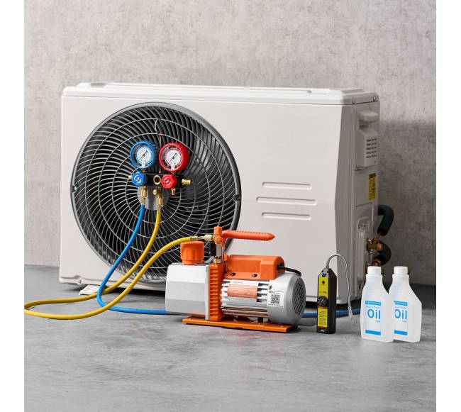 Vakuuminis siurblys ir manometro rinkinys automobiliams7