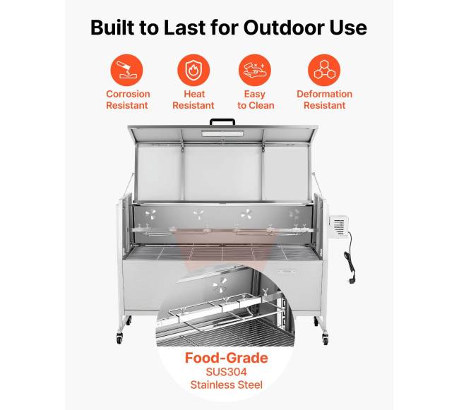 Rūkyklos grilis su iešmais iki 60 kg5