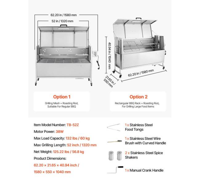 Rūkyklos grilis su iešmais iki 60 kg6