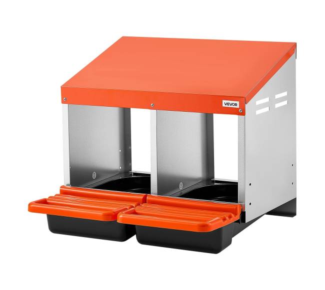 Vištų lizdai kiaušiniams, 2 skyriai, lengvas surinkimas9