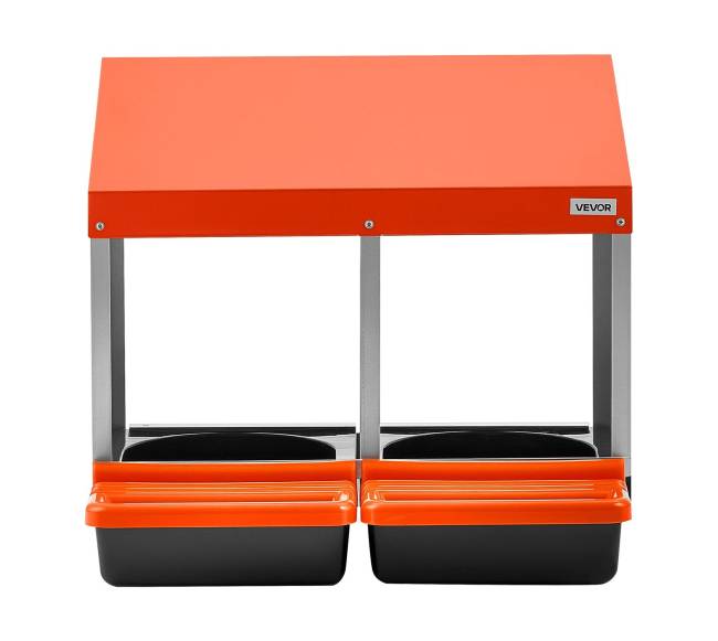 Vištų lizdai kiaušiniams, 2 skyriai, lengvas surinkimas10