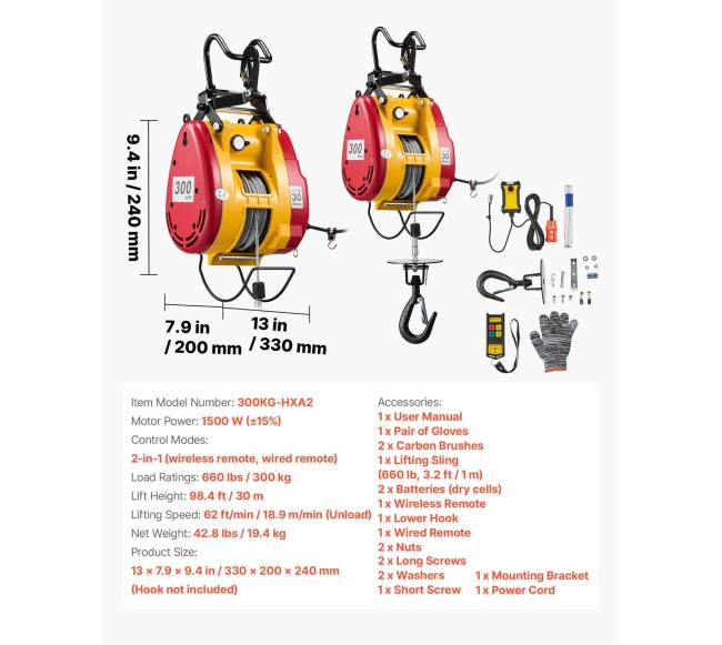 2-in-1 elektrinis keltuvas, 300 kg apkrova6