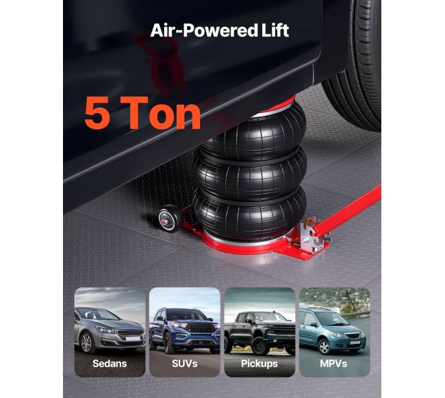 5 tonų oro domkratas su triguba rankena3