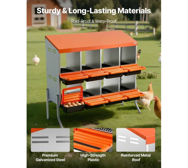 8 skyrių vištų lizdai su atraminėmis kojelėmis2